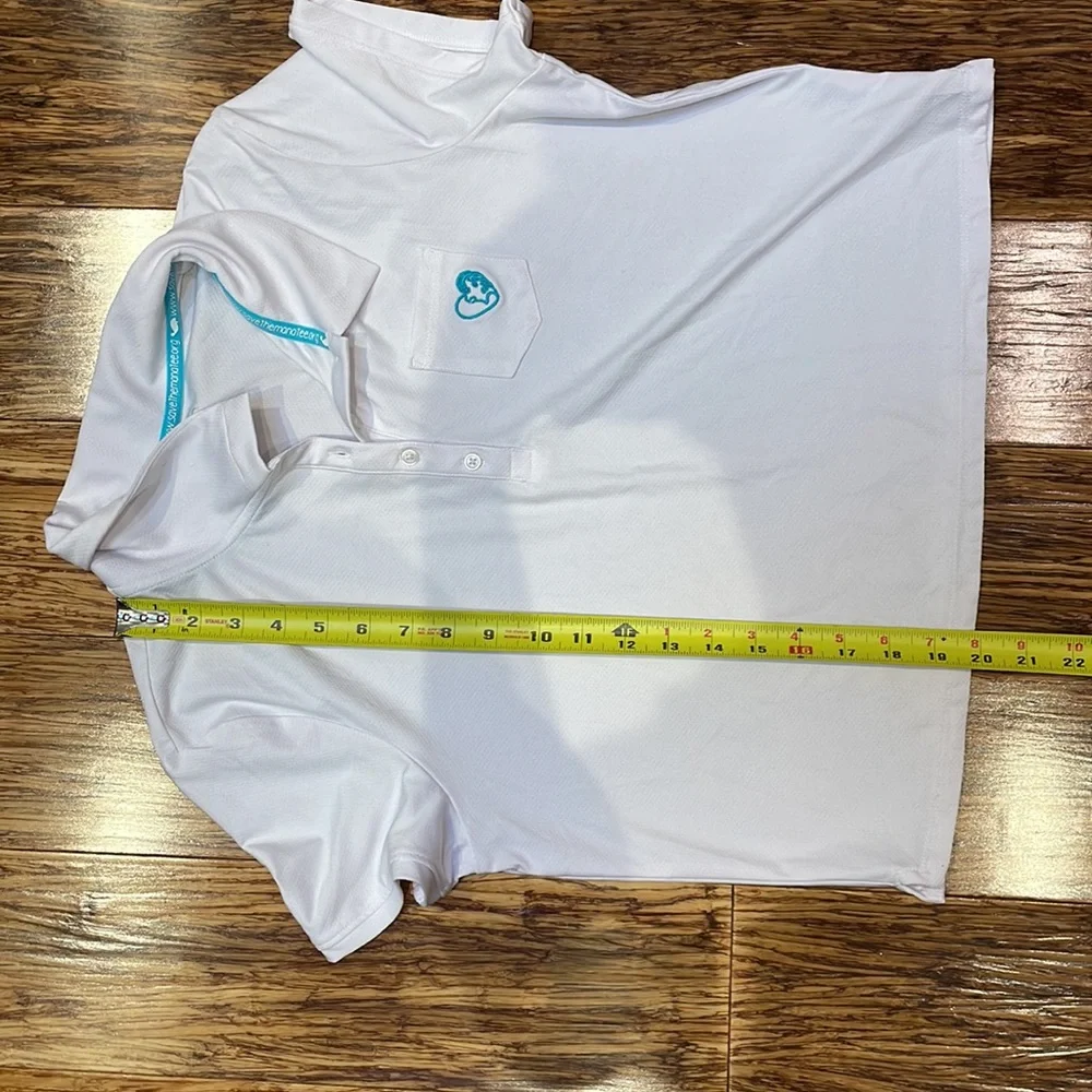 Chubby Mermaids white athletic cropped tennis polo top size XL